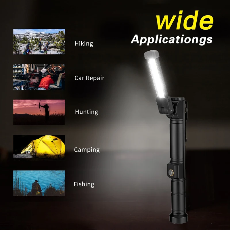 Складной магнитный складной крючок подвесной Карманный светильник вспышка