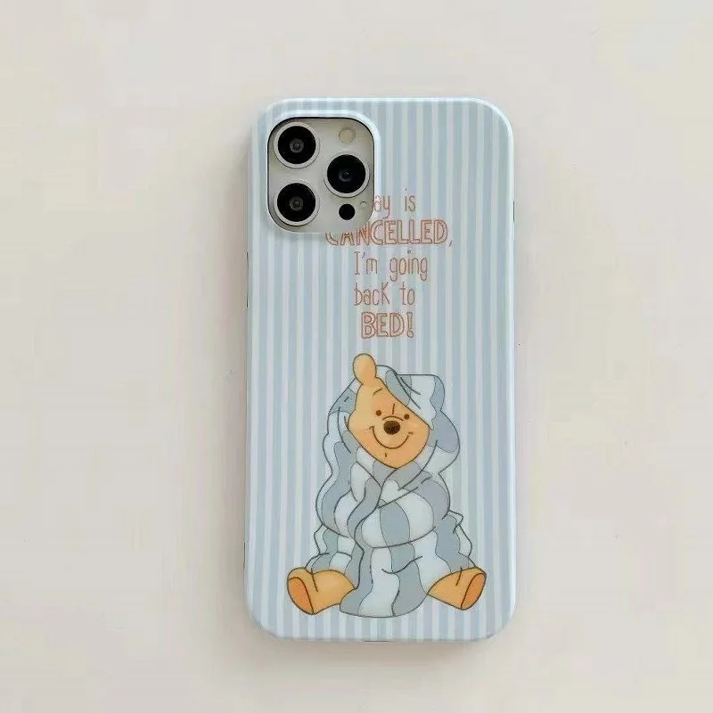 

Cartoon Winnie the Pooh Soft IMD Phone Case For iphone 12 12Pro Max Disney Case for iphone 11 11Pro Max XR X XSMax 7 8Plus Capa
