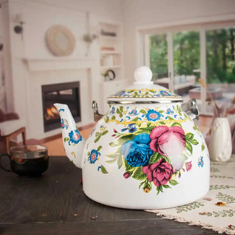 Эмалированный чайник для здоровья органический газовый домашний Горячий кувшин