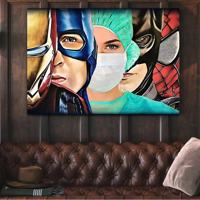 

Marvel Movie Avengers Canvas Picture Iron Man Poster HD Print Disney Painting Wall Art No Framework Home Decoration Living Room