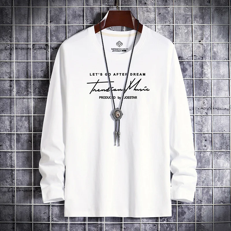 Футболка мужская с принтом букв 100% хлопок осень