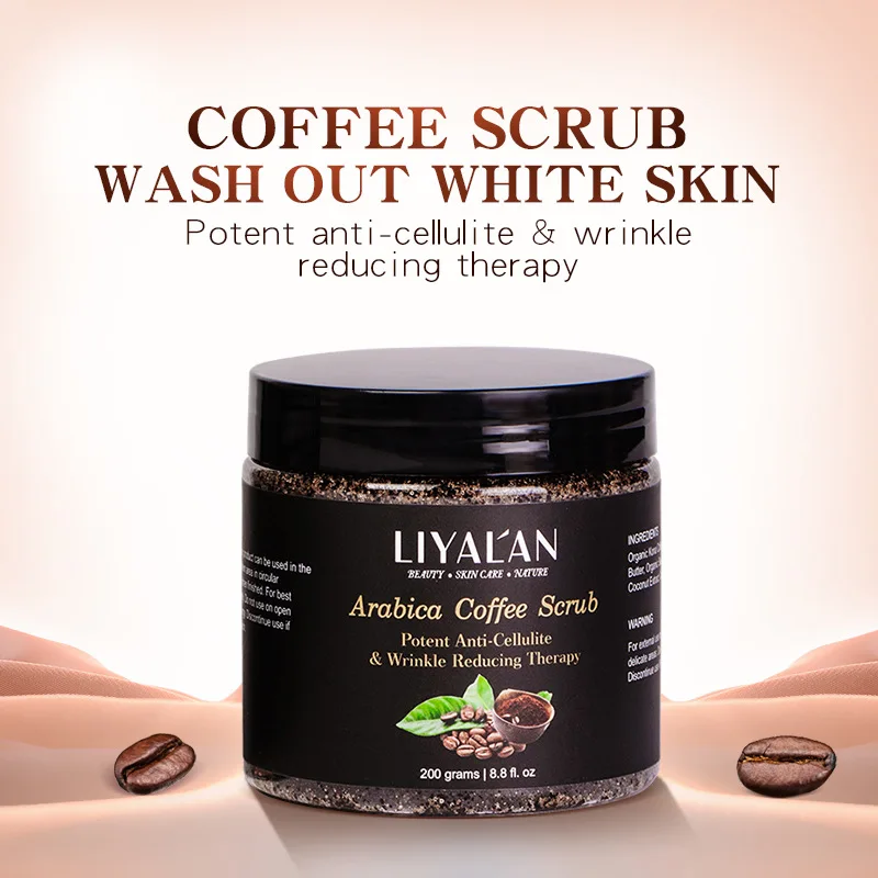 

200g Coffee Scrub Cream Potent Wrinkle Reducing Therapy Anti-Acne Anti-Cellulite Cleansing Keratin Softening Skin Care