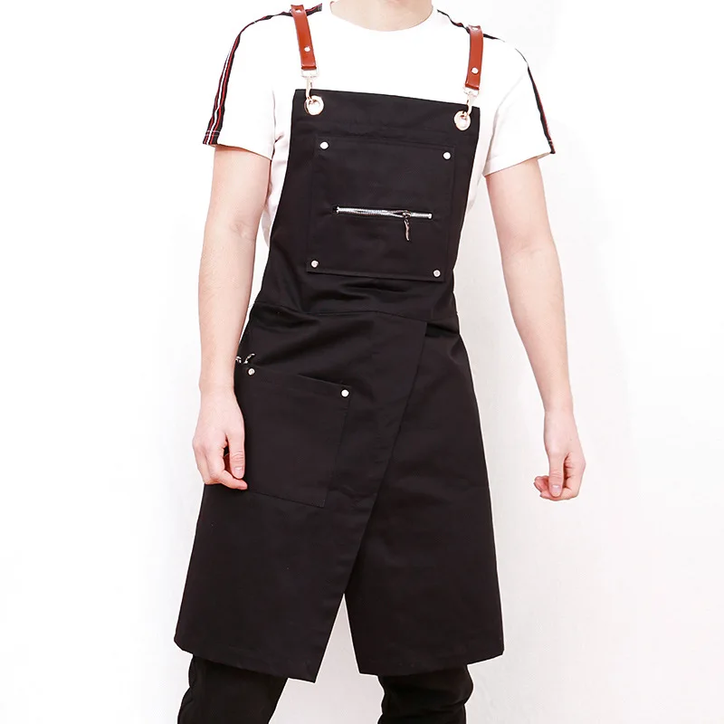 

Apron Canvas Hairdresser Milk Tea Shop Barista Baking Florist Restaurant Waiter Overalls Men and Women