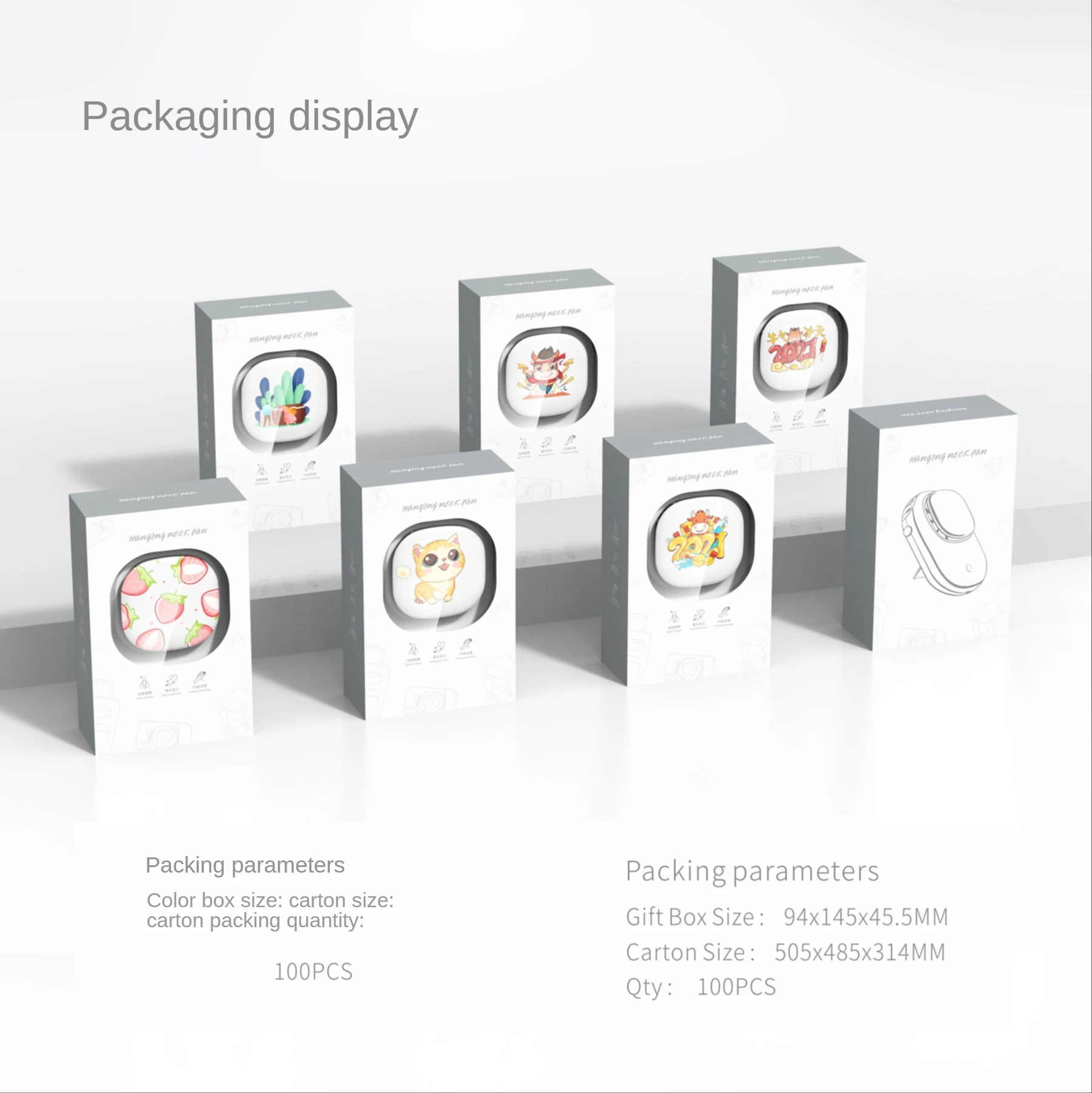 

New product mini handheld hanging neck small fan, convenient outdoor sports usb rechargeable portable power bank