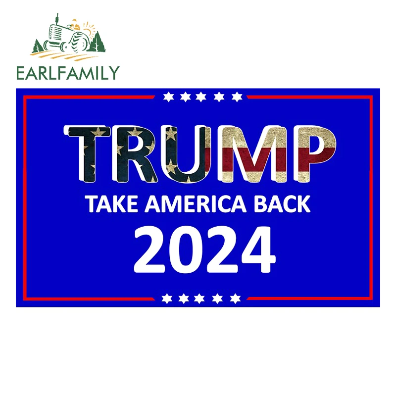 

EARLFAMILY 13 см x 8,1 см для Трампа, виниловые автомобильные наклейки, граффити, наклейки, водонепроницаемые автомобильные сборники, устойчивые к ц...