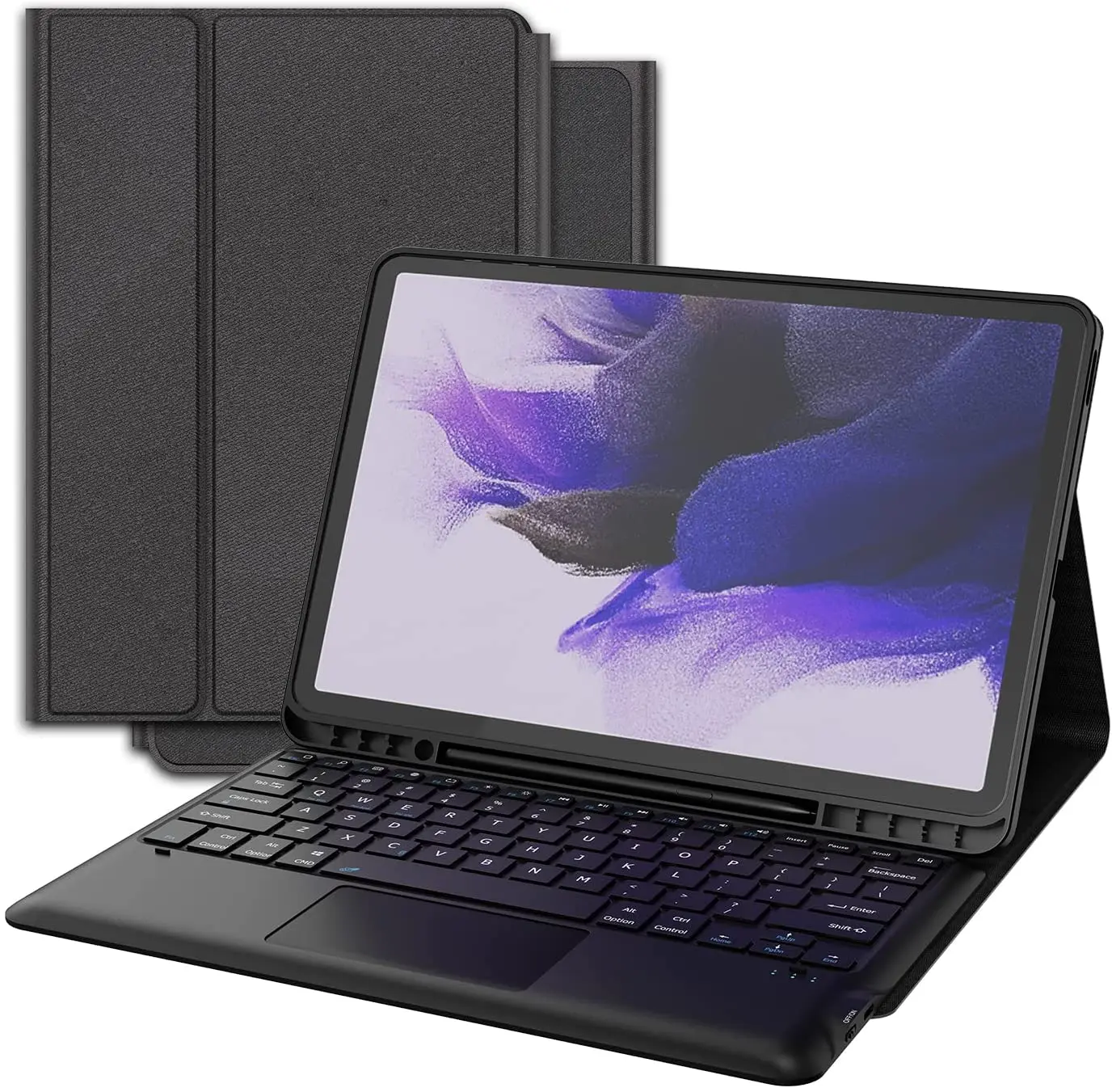 

Чехол CatGenera с клавиатурой для Samsung Galaxy Tab S7 FE 12,4 дюйма, 2021-DOMEUN, умный беспроводной водонепроницаемый съемный магнитный планшет