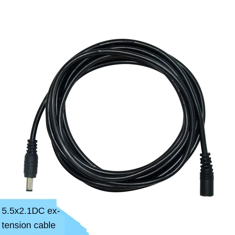 Black All-copper DC5.5 X 2.1 Monitoring Power Extension Cord/router DC Line Bus 1/2/3/5/10 M Aaa To Adapter Led Display | Безопасность и