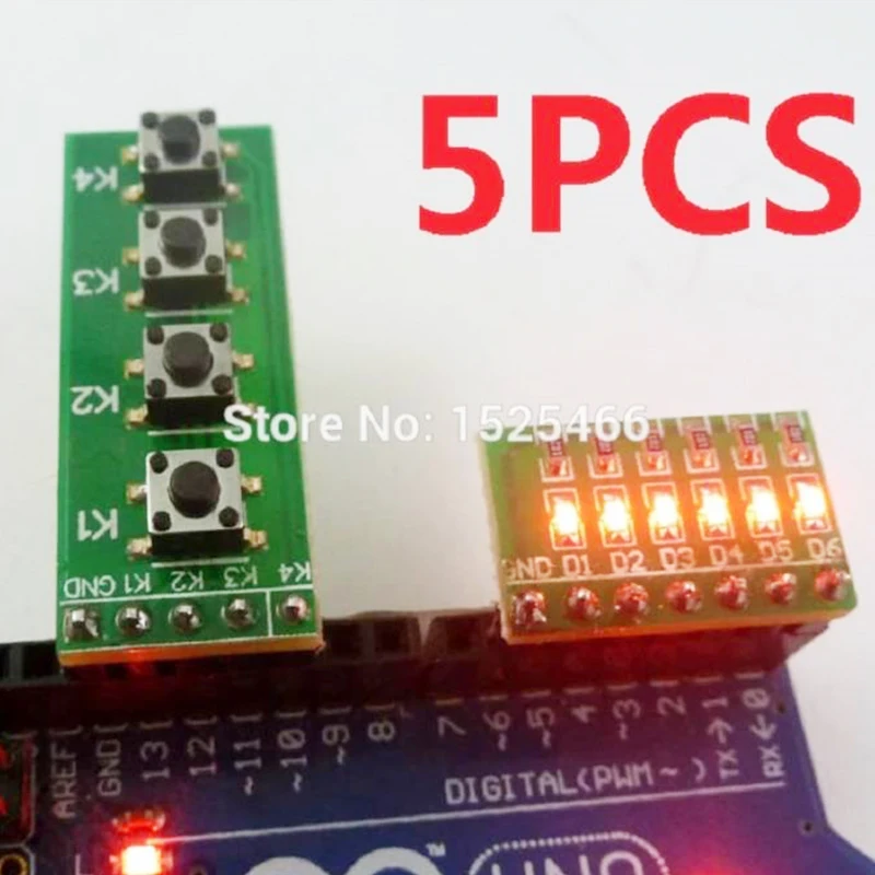 Набор светодиодных кнопок для Arduino UNO MEGA2560 Pro Mini Nano Due Raspberry Pi Teensy ++ ARM AVR PIC Development TB371 *
