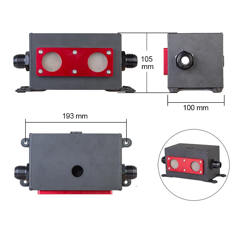 Универсальный перегородчатый маслоотделитель двигателя уловитель банки