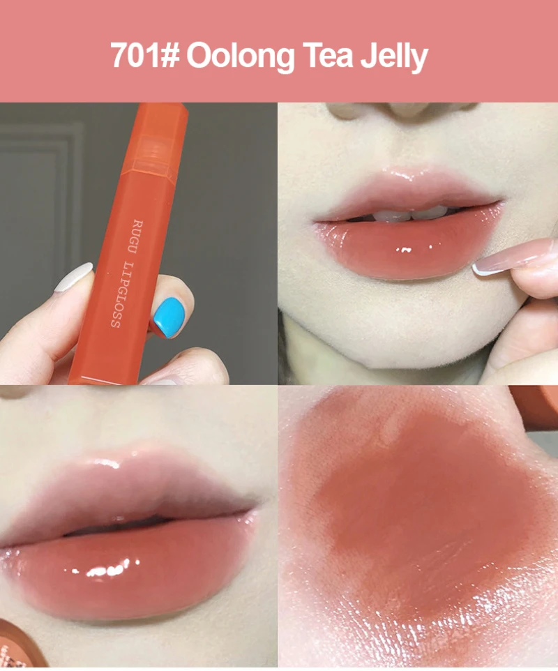 Блеск для губ Блестящий водостойкий зеркальный блеск не выцветает тинт стойкая