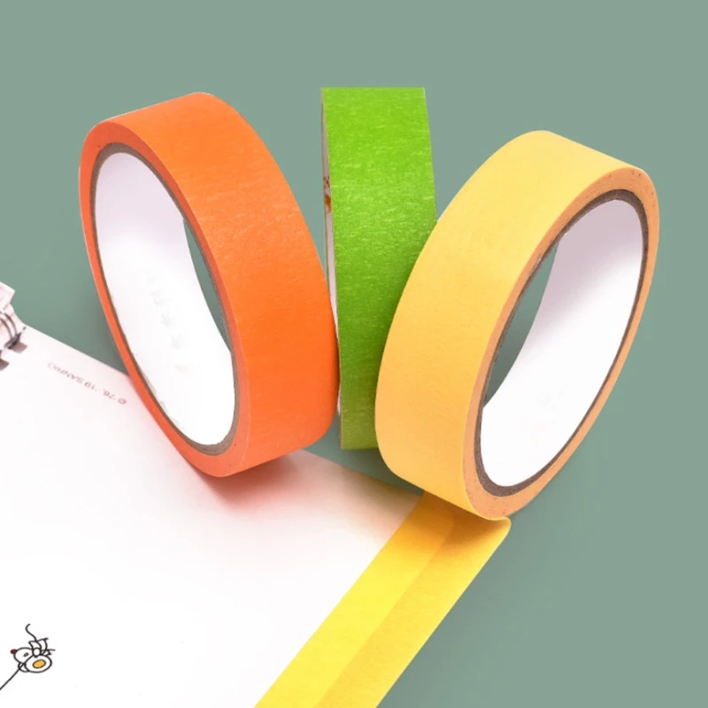 

11 Rolls Colored Masking Tape Dispenser Multi-Use Labeling Education Office Classroom Adhesive Chart Tapes Painters Tape