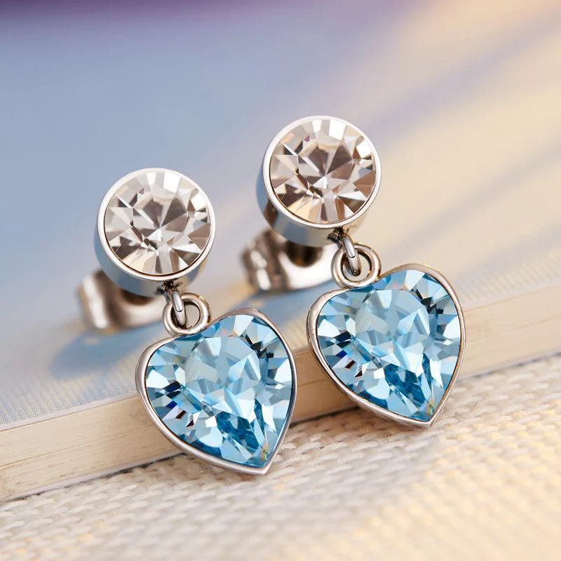 Женские серьги-подвески с кристаллами Swarovski элегантные серьги в европейском