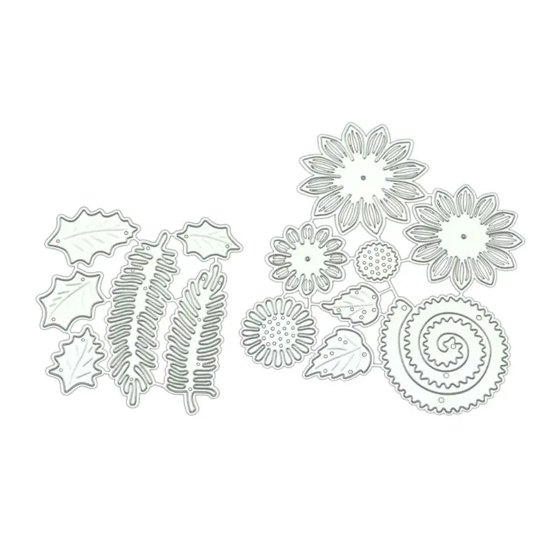 

Металлические Вырубные штампы в виде подсолнуха для рукоделия, фотобумага, карточка, художественное ремесло, декор E56E