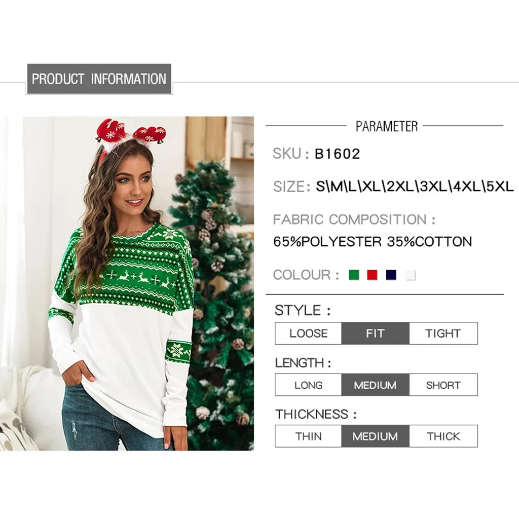 Рождественская женская рубашка Bolouse белого зеленого темно синего цвета блузка с