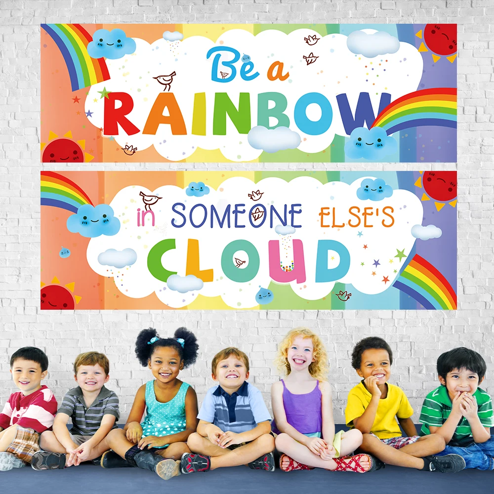 Be a Rainbow Smile украшение для классной комнаты постер вдохновляющий рост мышление
