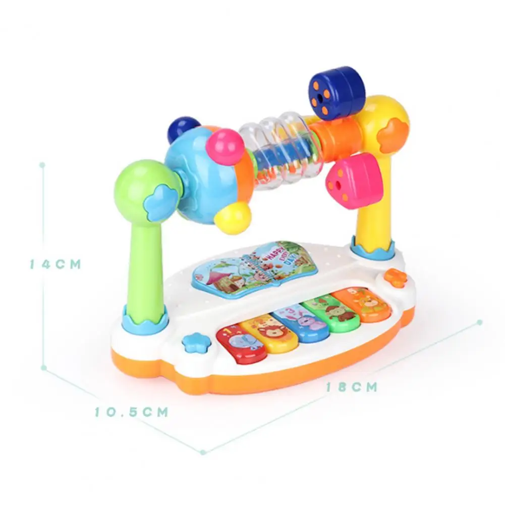 children baby rotating music piano with light sound educational toy kids gift animals sounding keyboard baby playing type musica free global shipping
