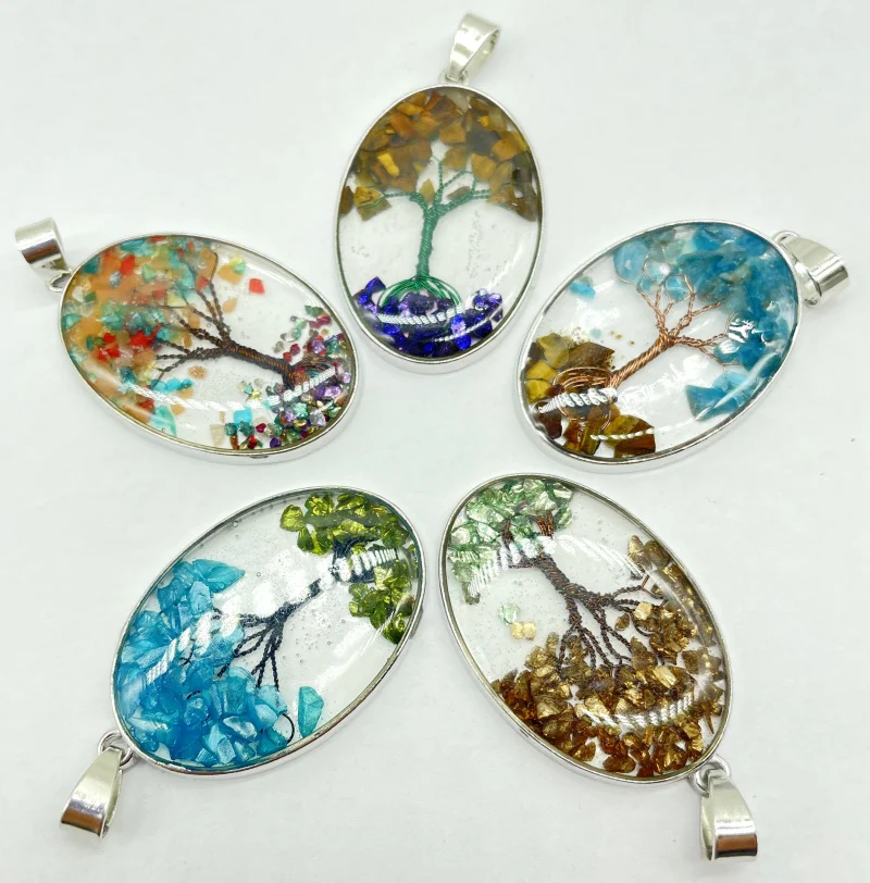 

10 шт., подвески-чакры из натуральной смолы