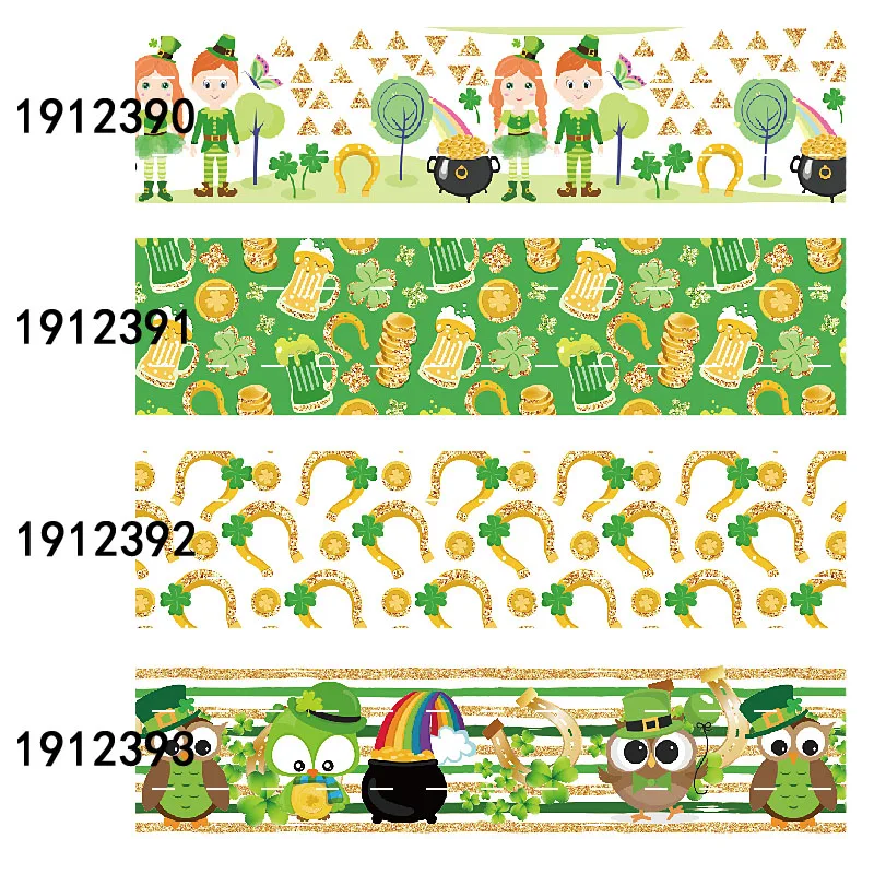 Оптовая цена печатный рисунок shamrock and owl cartoon grosgrain St. Лента Патрика (50 фото) | Дом и