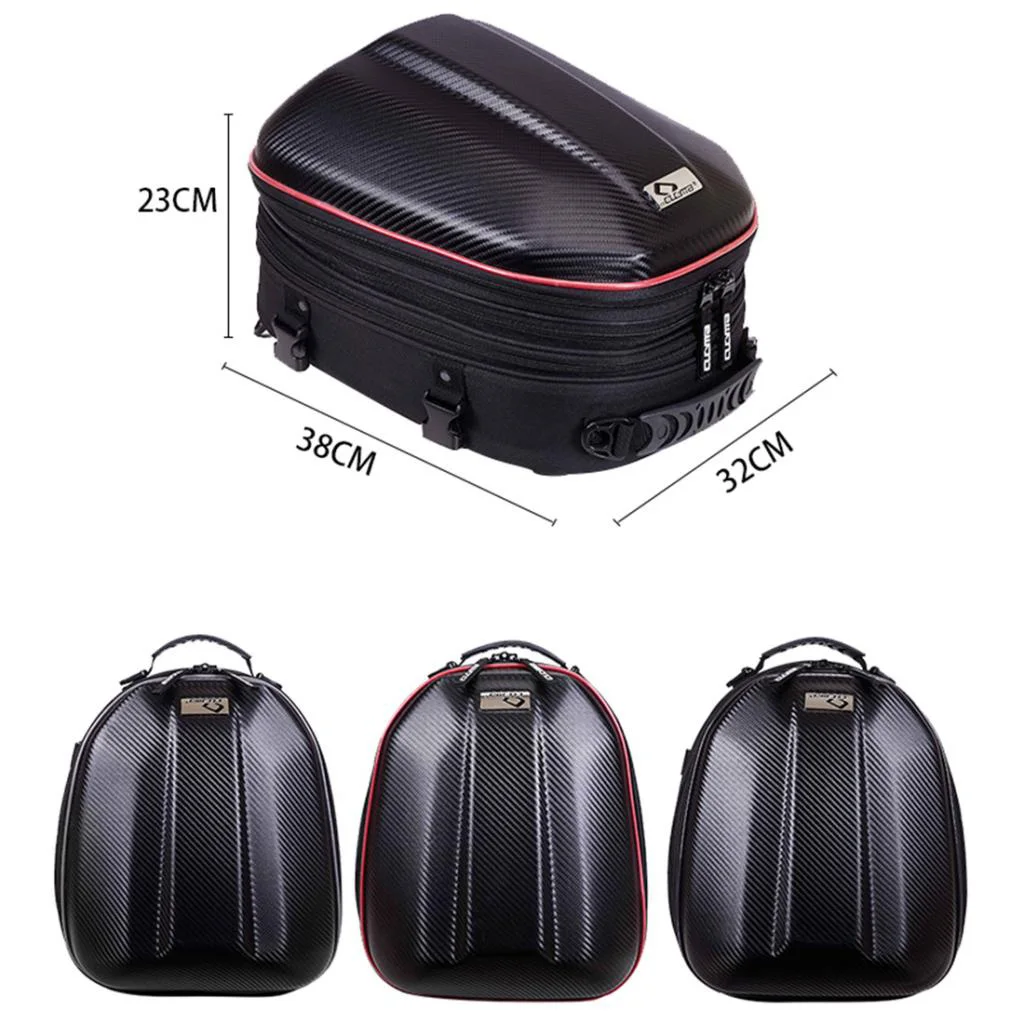 

Motorcycle Motorbike Rear Seat Tail Bag Storage Luggage Expandable Pouch