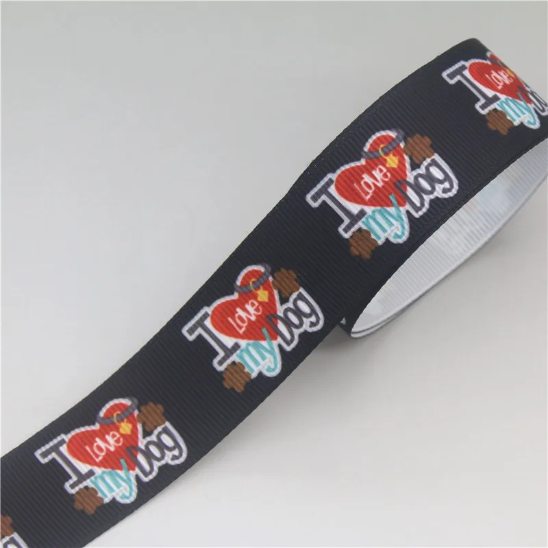 

DHK 7/8'' 5yards dogs hot dog Printed Grosgrain Ribbon Accessory Hairbow Headwear Decoration DIY Wholesale OEM C1815