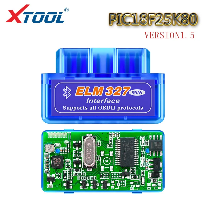 XTOOL elm327 pic18f25k80 Bluetooth v1.5 Супер Мини ELM 327 OBD2 для Android считыватели кодов крутящего