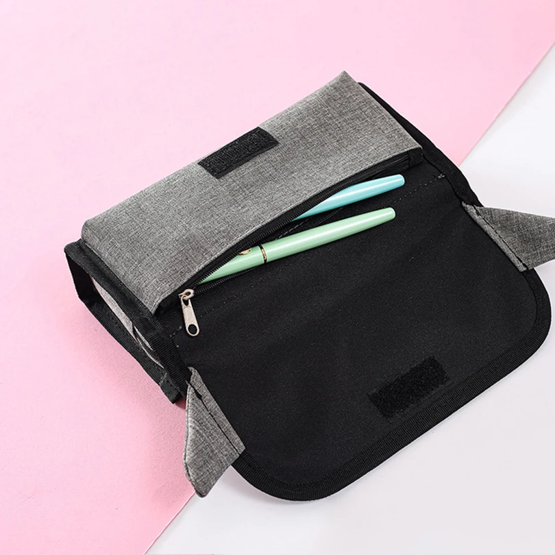 Пенал для канцелярских принадлежностей тканевый с изображением акулы в