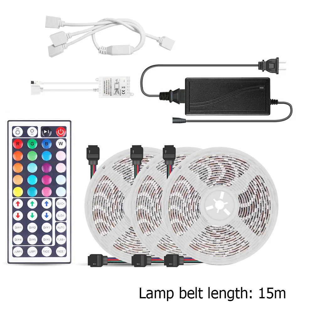 

20m SMD 3528 LED Strip Light Remote Control RGB Flexible Tape Ribbon Lamp with 44keys Remote Control TV Background Home Decor