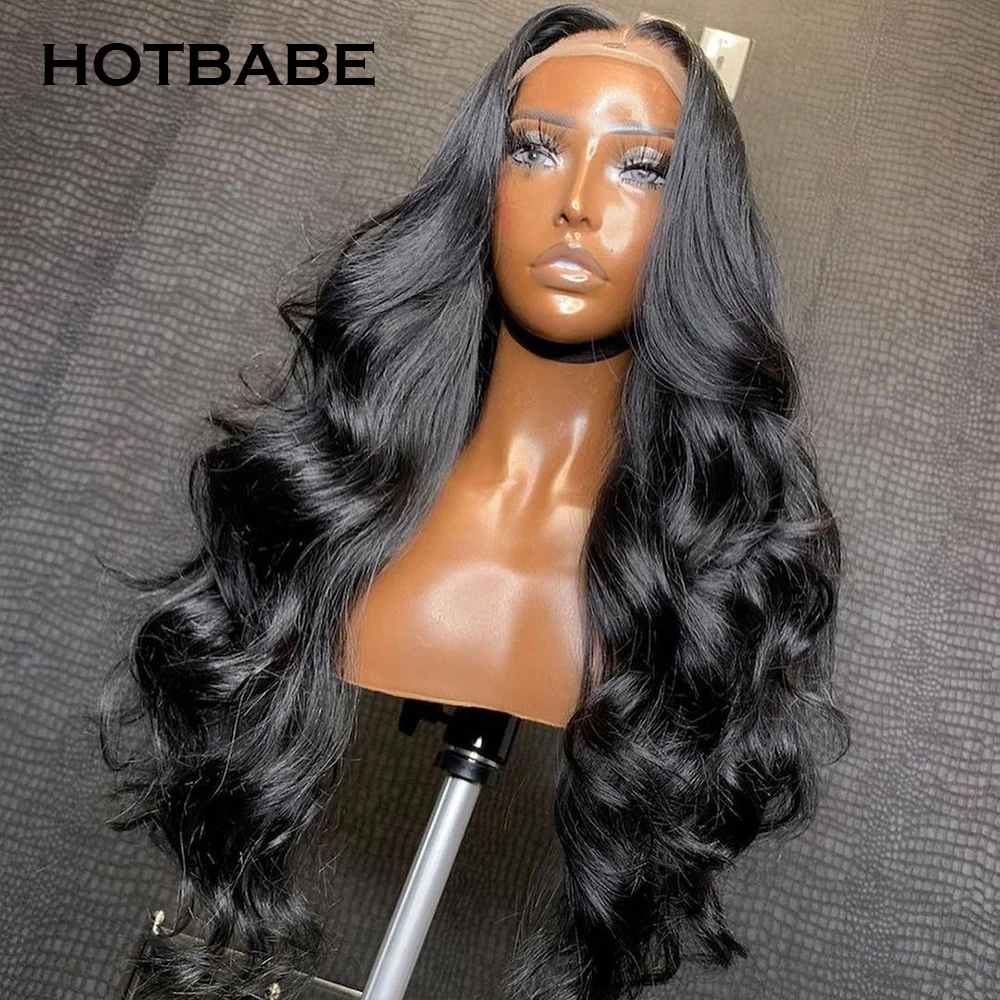 30 Inch 99J Burgundy Body Wave Transparent Lace Wigs For Women Human Hair Brazilian Pre Plucked Red Lace Frontal Wigs HOTBABE enlarge
