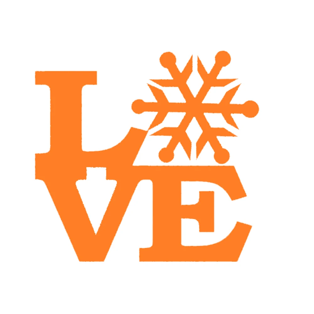 Романтическая Наклейка на окно автомобиля грузовик дверь лыжный склон сани зима