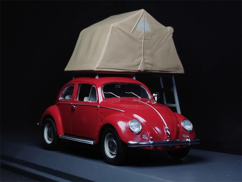 

HeyToys Schuco 1/43 VW Kafer mit Dachzelt Die Cast Model Car Collection Limited
