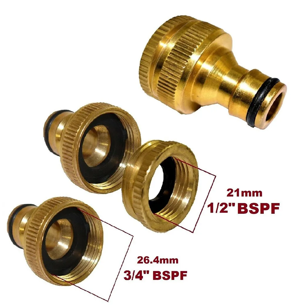 

2pcs Thread Connector 3/4\" 4*3cm Adapter Adaptor Brass Faucet Fitting HOSE