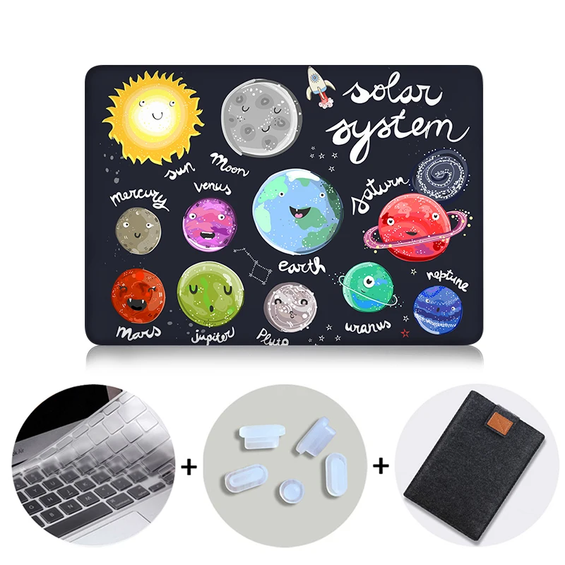 Чехол для ноутбука с мультипликационным принтом MTT для Macbook Air Pro retina 11, 12, 13, 15 дюймов с сенсорной панелью, защитный чехол 13,3 дюйма - Цвет: MB04