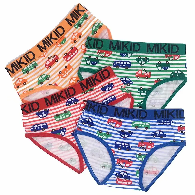

3PCSBoyshort Baby underpants Cotton panties for boy Children Underwear child's Cartoon underwear children clothes from 2 to 8T