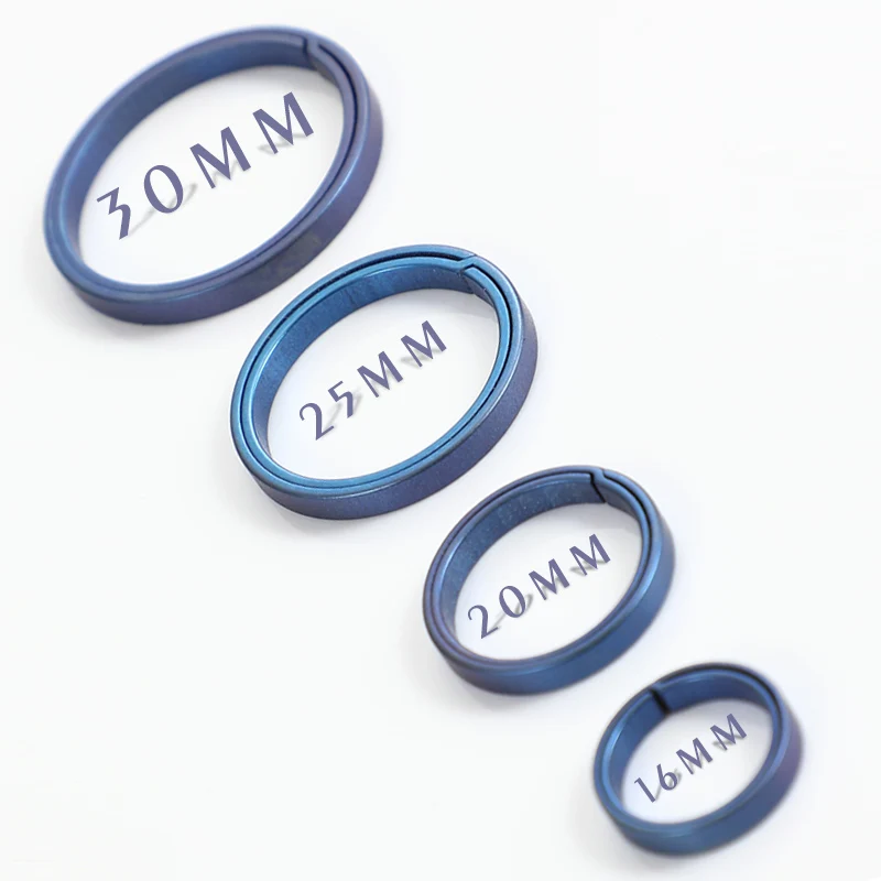 Брелок для ключей из настоящего титана Суперлегкий титановый брелок Toasted Blue TC4