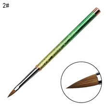 Metal Handle Nail Art Brush Set For Manicure Acrylic Paint Brushes UV Gel Polish Nails Lining Pen