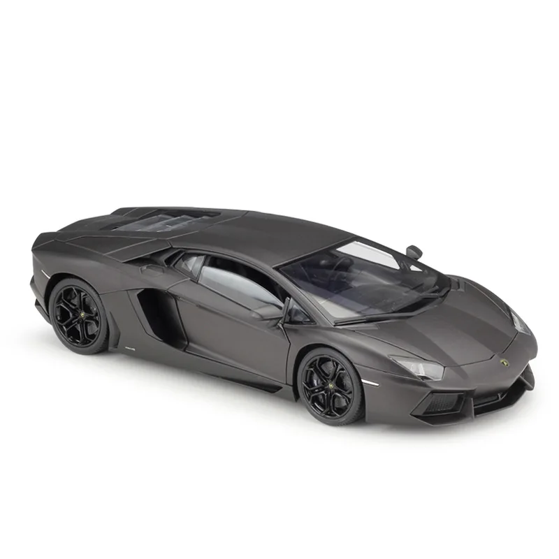Matte Black WELLY литье под давлением 1:18 высокая модель симулятора автомобиля Lamborghini Aventador LP700 металлический гоночный автомобиль игрушки из сплава для детей подарки коллекция - Цвет: Matte Black
