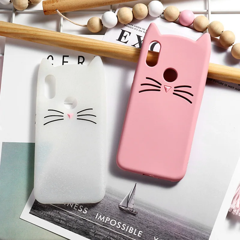 Мягкий чехол из ТПУ с 3D кошачьими ушками для Xiao mi Red mi Note 7 6 5 4A 4X3 A2 5A 6A mi 8 Lite 9 Se чехол для Iphone 11 Pro Max силиконовый чехол s