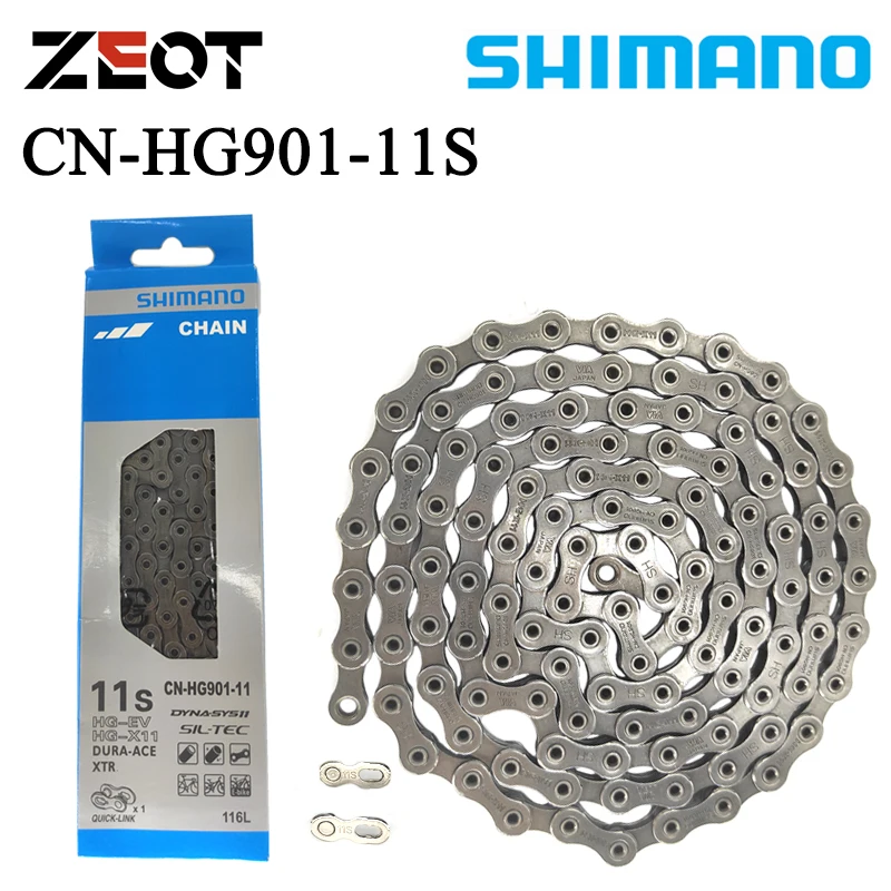 

Велосипедная цепь SHIMANO 105 CN HG901, 11 ступеней скорости, детали для горного велосипеда, быстрое скользящее расстояние, 116 звеньев, 11 S, 116L, 11 в
