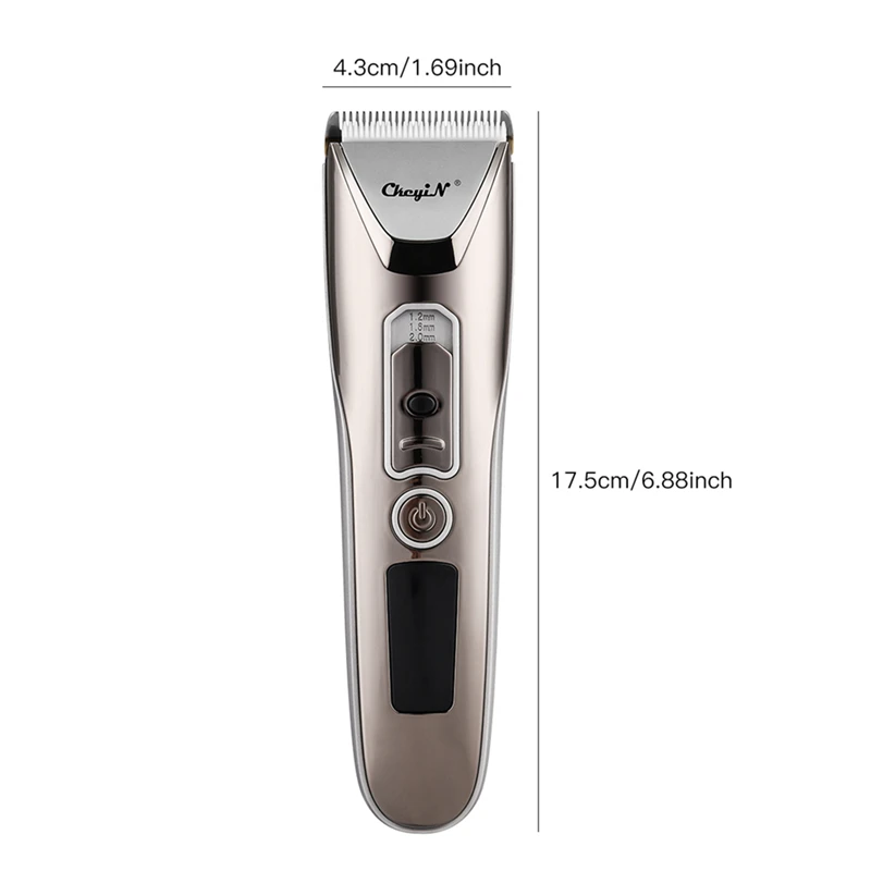 

Adjustable Blade Hair Clipper Professional LCD Display Hair Trimmer Ceramic Cordless USB Rechargeable Barber Men Haircut Tool 31