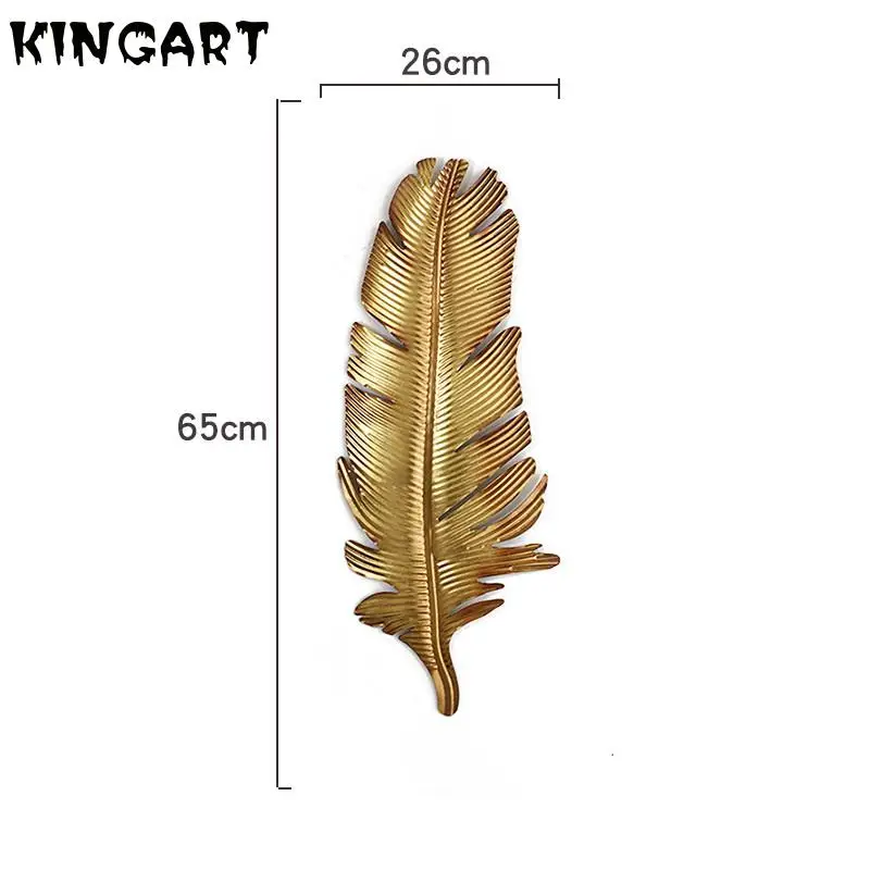3D украшение для стен комнаты железное перо пальмовое дерево настенный орнамент