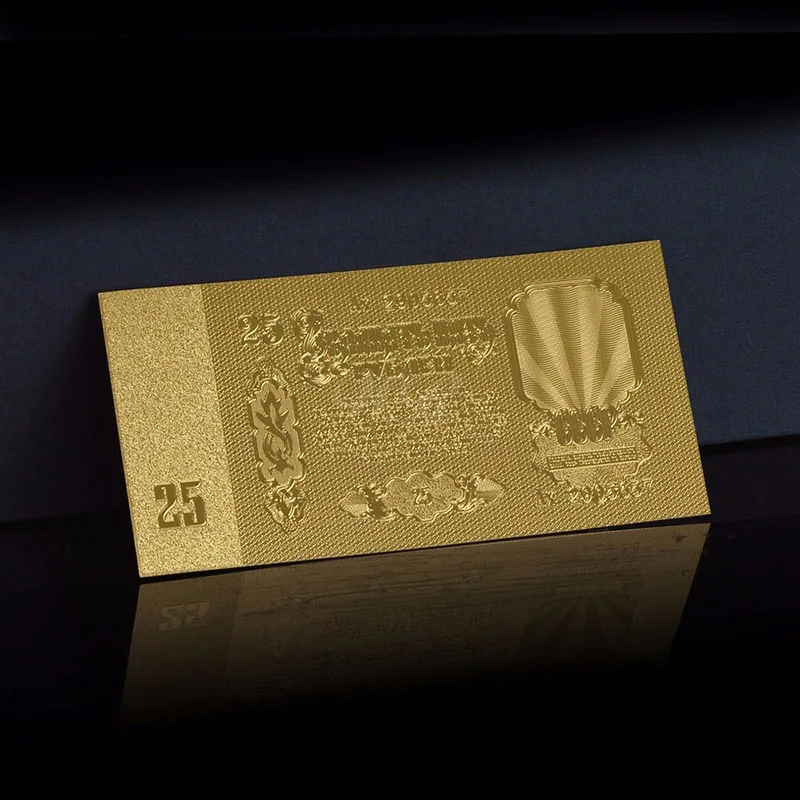 Прямая поставка коллекция золотых банкнот 2020 Вт Россия 25 рублов искусственные