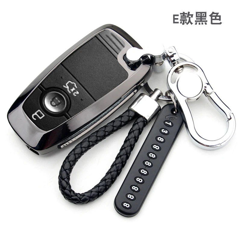 

Zinc alloy key case cover For Ford Fusion Mustang Explorer F-150 F-250 F-350 2017 2018 Remote Key Case Shell Cover Skin Holder