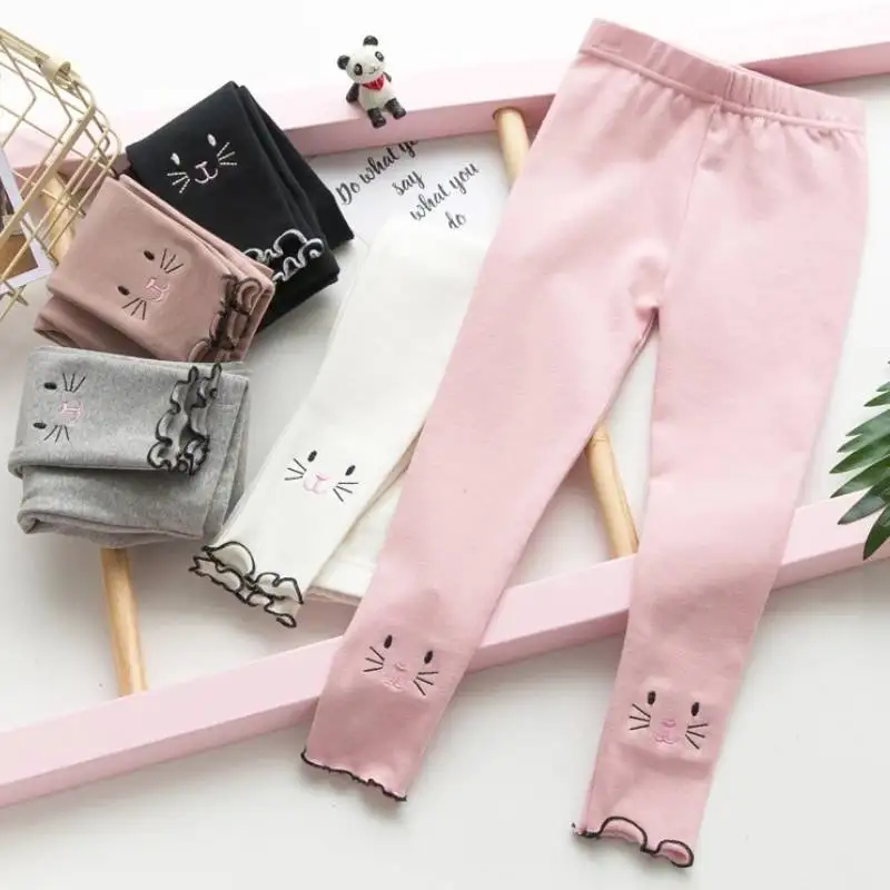 Детские леггинсы хлопковые теплые и удобные осенне-зимние мягкие брюки для