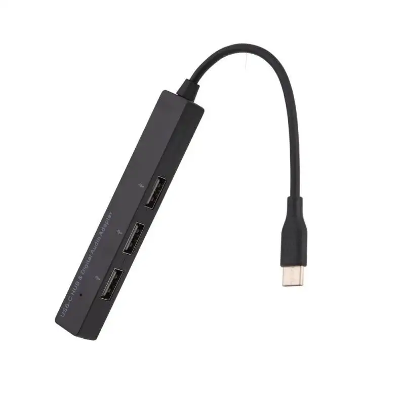 11 USB-C Hub TypeC 3.5mm Digital Audio Adapter 3 Ports USB 2.0 HUB for MacBook Pro Mobile Phones ChromeBook Laptop Computer | Компьютеры и