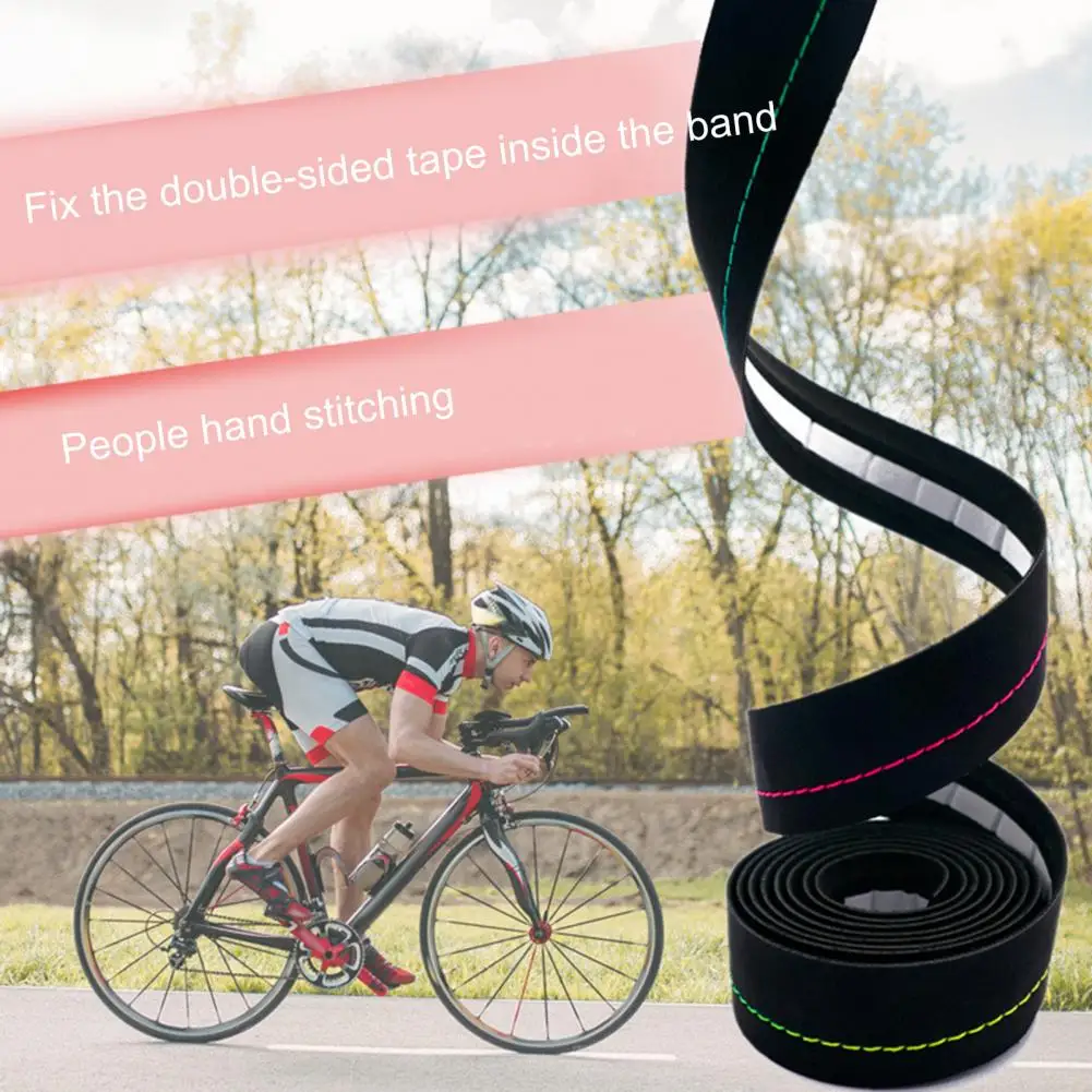 

2Pcs High-elastic Shock-absorbing EVA Non-slip Handlebar Tape for MTB Bicycle