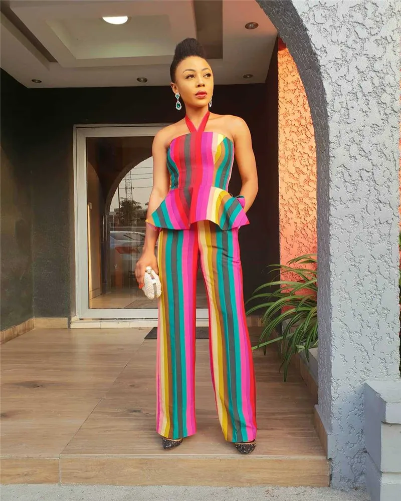 Женский праздничный костюм из двух предметов комплект укороченный топ и брюки