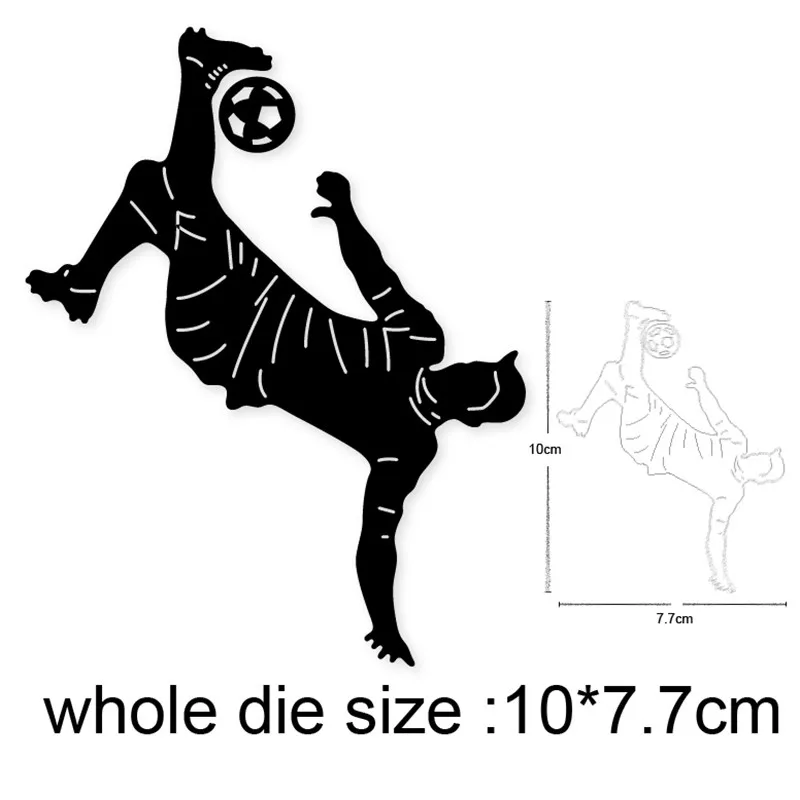 Ремесленные штампы для мужчин играющих в футбол металлические резки