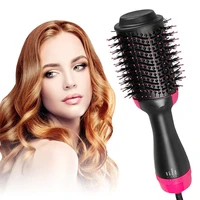 3 in 1 multifunctional hair dryer volumizer rotating hair brush roller rotate styler comb styling straightening curling iron