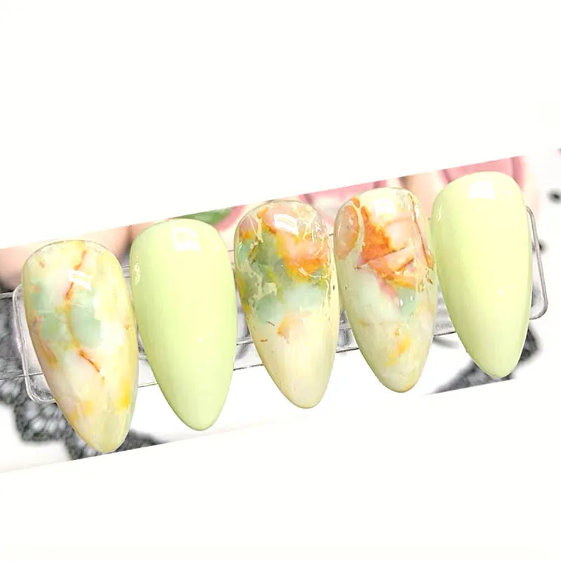 100 м/рулон Мрамор для ногтей нюдовой коллекции Фольга Стикеры 5 видов цветов