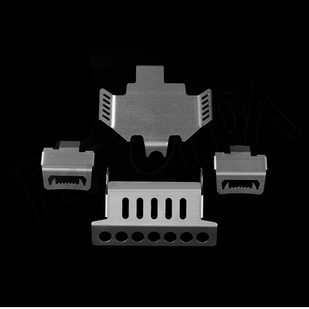 

4pcs Metal Chassis Armor Axle Stainless Steel Protector Plate for 1/10 RC Crawler TRX-4 Upgrade Parts